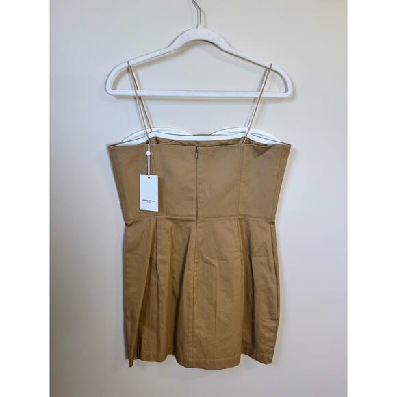 NEW NWT Amanda Uprichard Malene Mini Dress Tan Size Large - Picture 4 of 5
